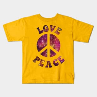 Love, Peace (warm color version) Kids T-Shirt